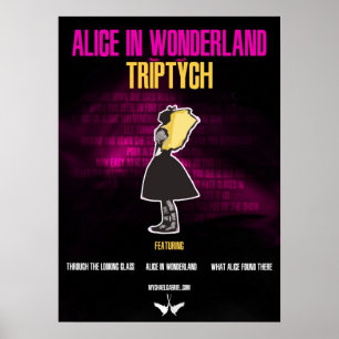Poster "Alice In Wonderland : Triptych"