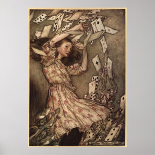 Poster Alice & les Cartes par Arthur Rackham