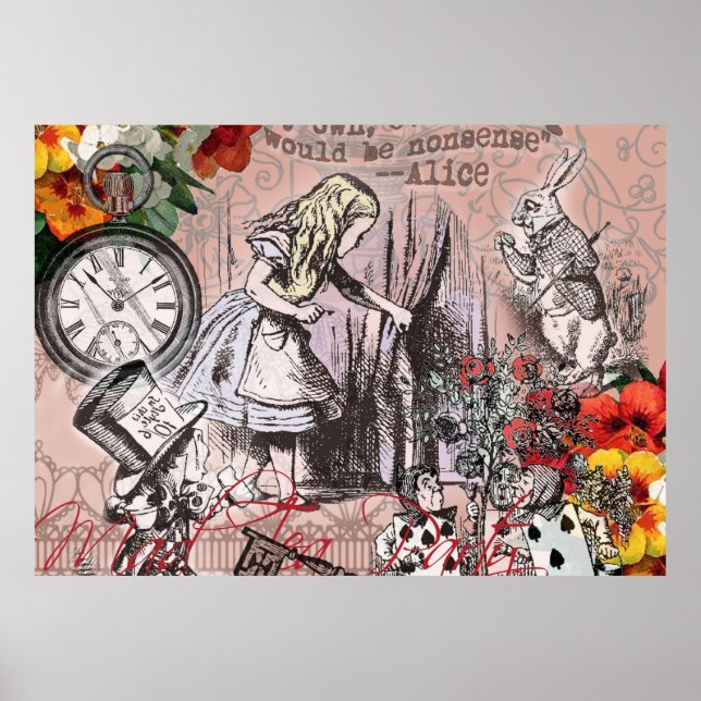 Poster alice nonsense wonderland curtain (Devant)