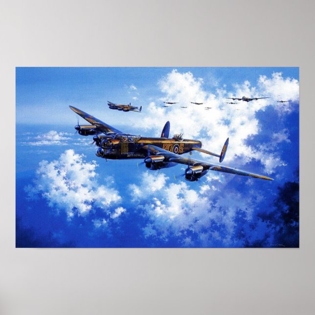 Poster Alied Plane formation Image vintage (Devant)