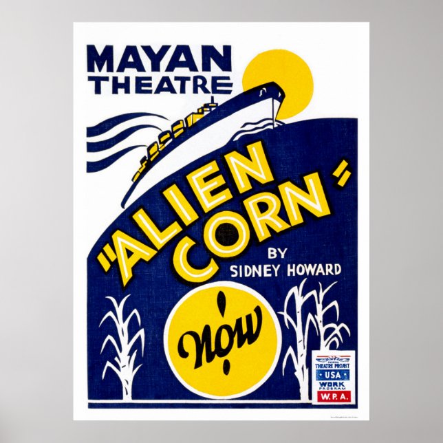 Poster Alien Corn Drama 1938 WPA (Devant)