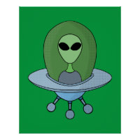 Alien dans son petit vaisseau spatial