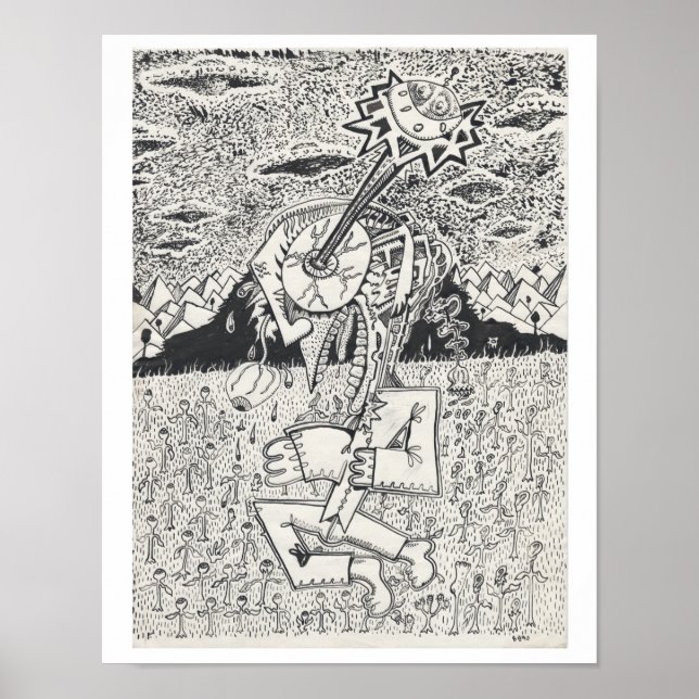 Poster Alien Invasion, ou The Seeding, par Brian Benson (Devant)