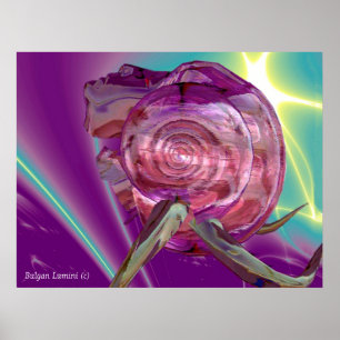 Poster ALIEN NEREIDE, NYMPH D'EAU, ROSE SEASHELL Sci-Fi