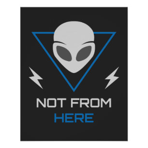 Poster Alien UFO Sci Fi Outsider