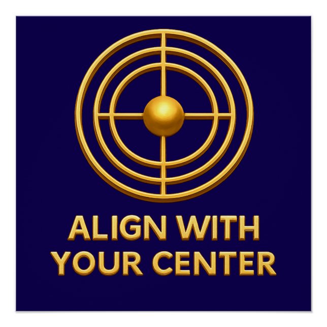 Poster Align With Your Center golden Balance & Inner Ha (Devant)