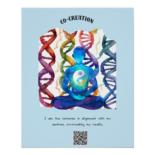 Poster Aligné sur l'univers : co-créer ma réalité (Devant)