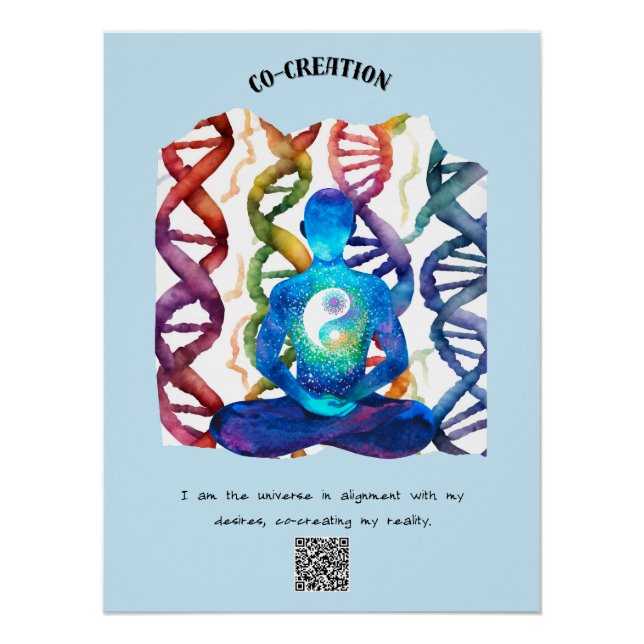 Poster Aligné sur l'univers : co-créer ma réalité (Devant)