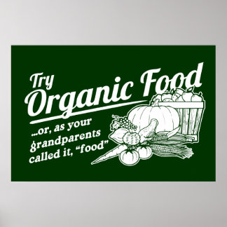Poster Alimentation biologique - vos grands-parents l'ont