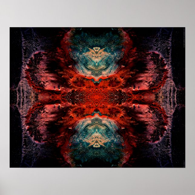 Poster "All Souls 2" Psychedelic Abstract Visionary Art (Devant)