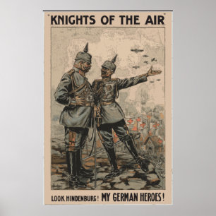 Poster allemand WW1 Knights of the Air