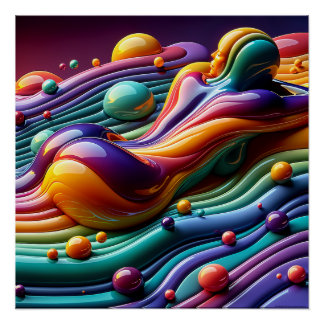 Poster Aller Avec Le Flux