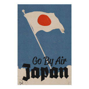 Poster Aller par avion Japon