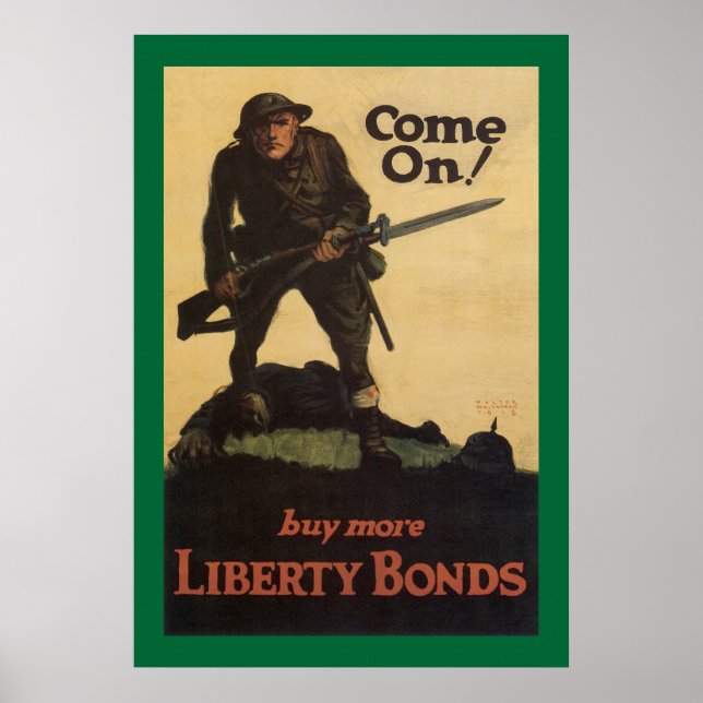 Poster Allez! - achetez plus d'obligations de la Liberté (Devant)