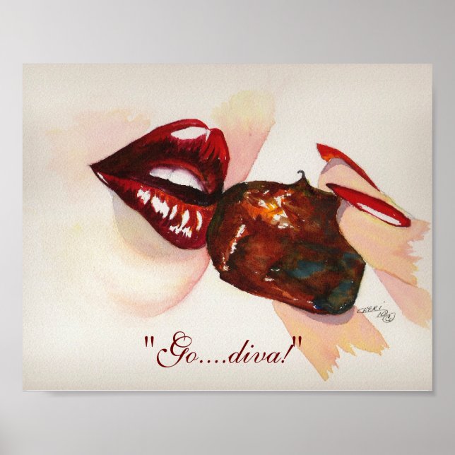 Poster "Allez...Impression .diva !" 8" x 10" (Devant)