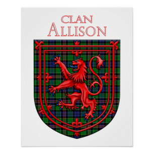 Poster Allison Tartan Scottish Plaid Lion Rampant