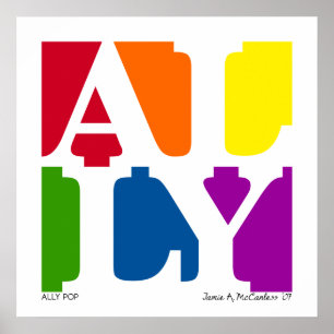 Poster ALLY Pop (blanc)