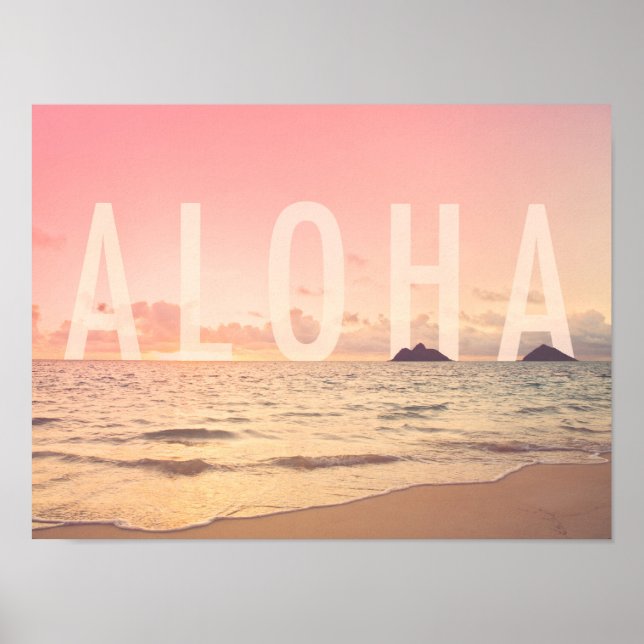 Poster Aloha de Hawaii Art Print (Devant)