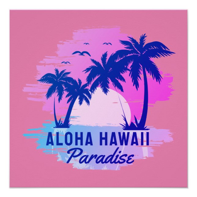 Poster aloha hawaii (Devant)