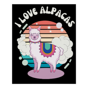 Poster Alpacas vintages