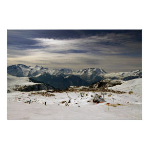 Poster Alpe d'Huez Vaujany Alpes françaises France