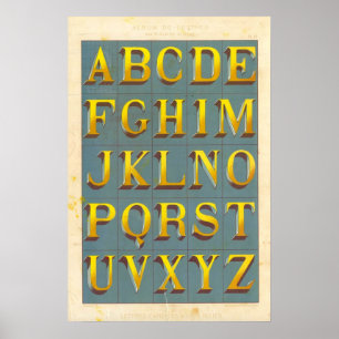 Poster Alphabet (chanson de Lettres capitales)