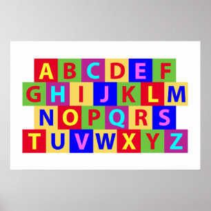 Poster Alphabet coloré