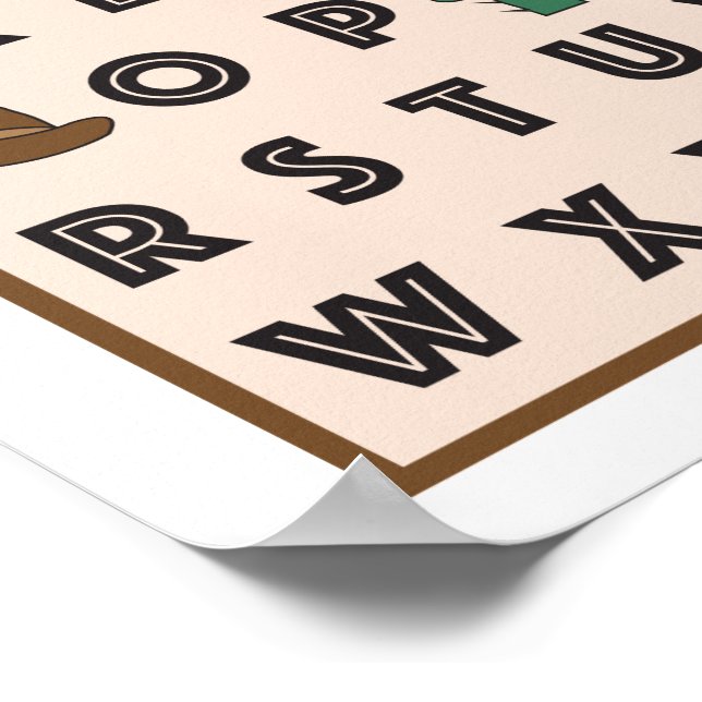 Poster alphabet cowboy (Coin)