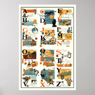 Poster alphabet - Diagramme alphabétique en anglai
