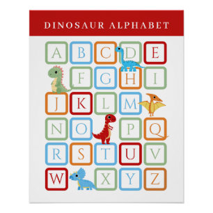 Poster Alphabet Éducatif des Dinosaures