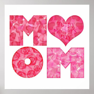 Poster Alphabet heureux de maman du jour de mère