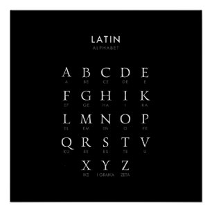 Poster Alphabet latin