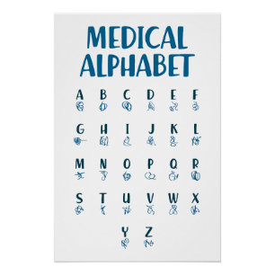 Poster Alphabet Médical