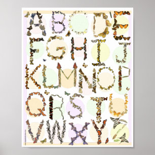 Poster alphabet papillon - Enfants ABC