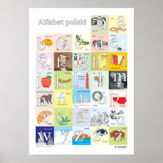 Poster alphabet polonais