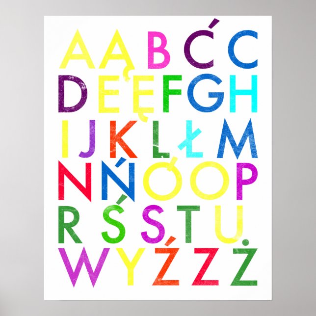 POSTER ALPHABET POLONAIS (Devant)