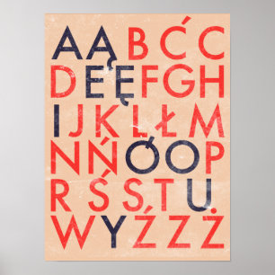 POSTER ALPHABET POLONAIS