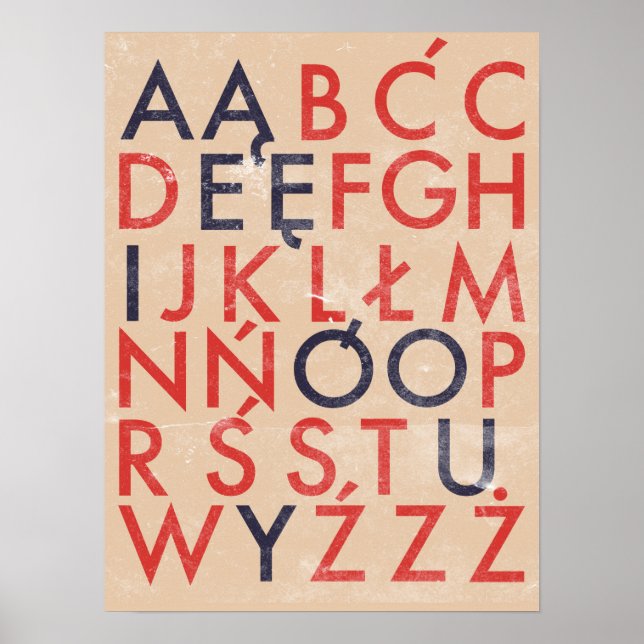 POSTER ALPHABET POLONAIS (Devant)