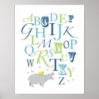 Poster Alphabet pour garçons