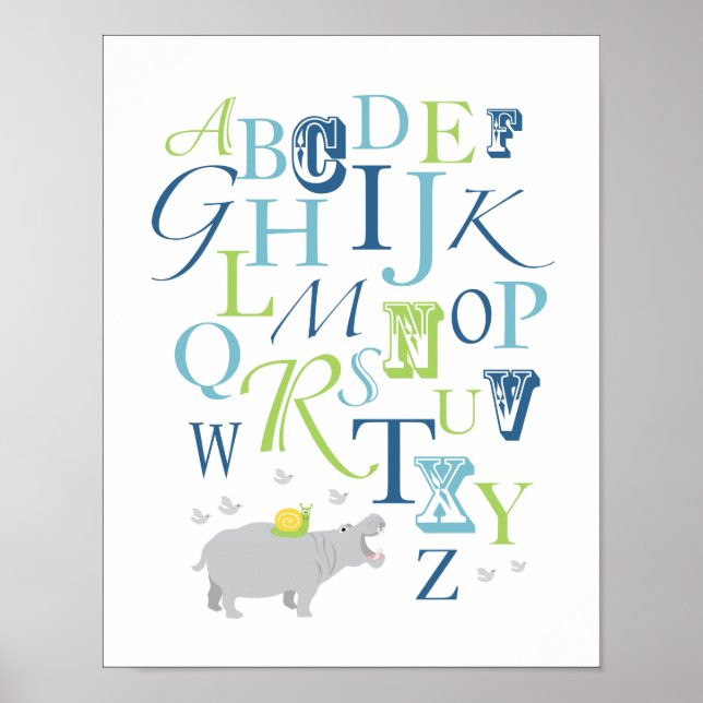 Poster Alphabet pour garçons (Devant)