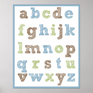 Poster Alphabet pour la pépinière