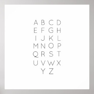 Poster Alphabet Print, Wall Art