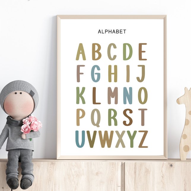Poster alphabétique - Carte ABC pour les enfants d (Créateur téléchargé)
