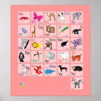 Poster Alphabets animaux