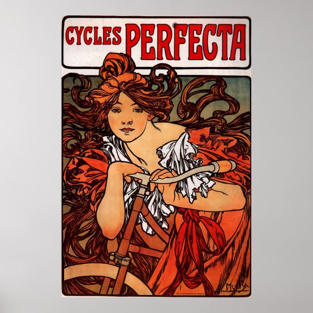 Poster Alphons Mucha Cycles Perfecta (Devant)