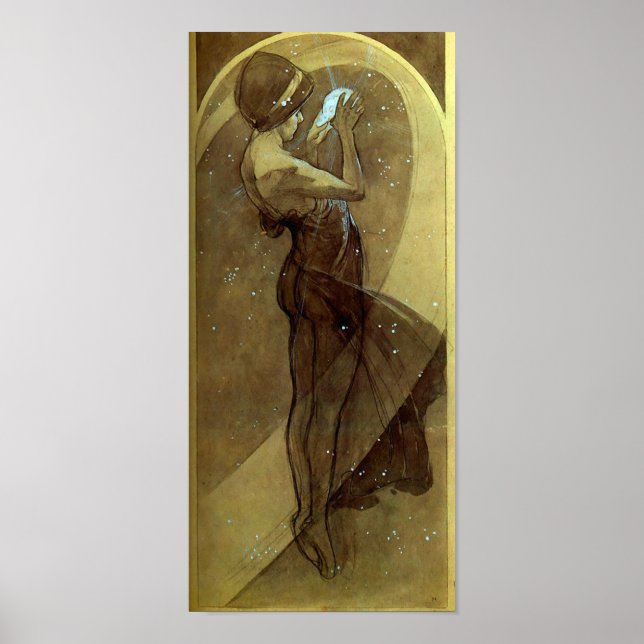 POSTER ALPHONSE MARIA MUCHA-NORTH STAR PRINT (Devant)
