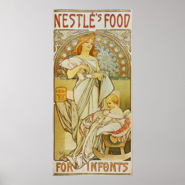 Poster Alphonse Mucha.Advertising Poster, 1898 (Devant)