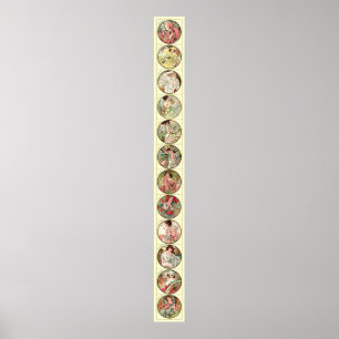 Poster Alphonse Mucha Douze Mois De L'Année