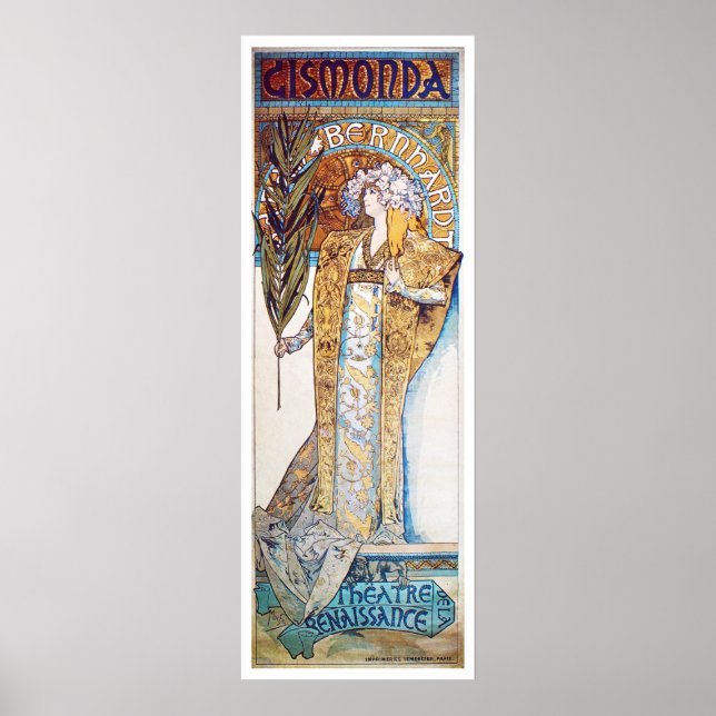 Poster Alphonse Mucha. Gismonda, 1894 (Devant)