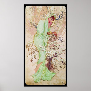 Poster Alphonse Mucha Hiver Winter
